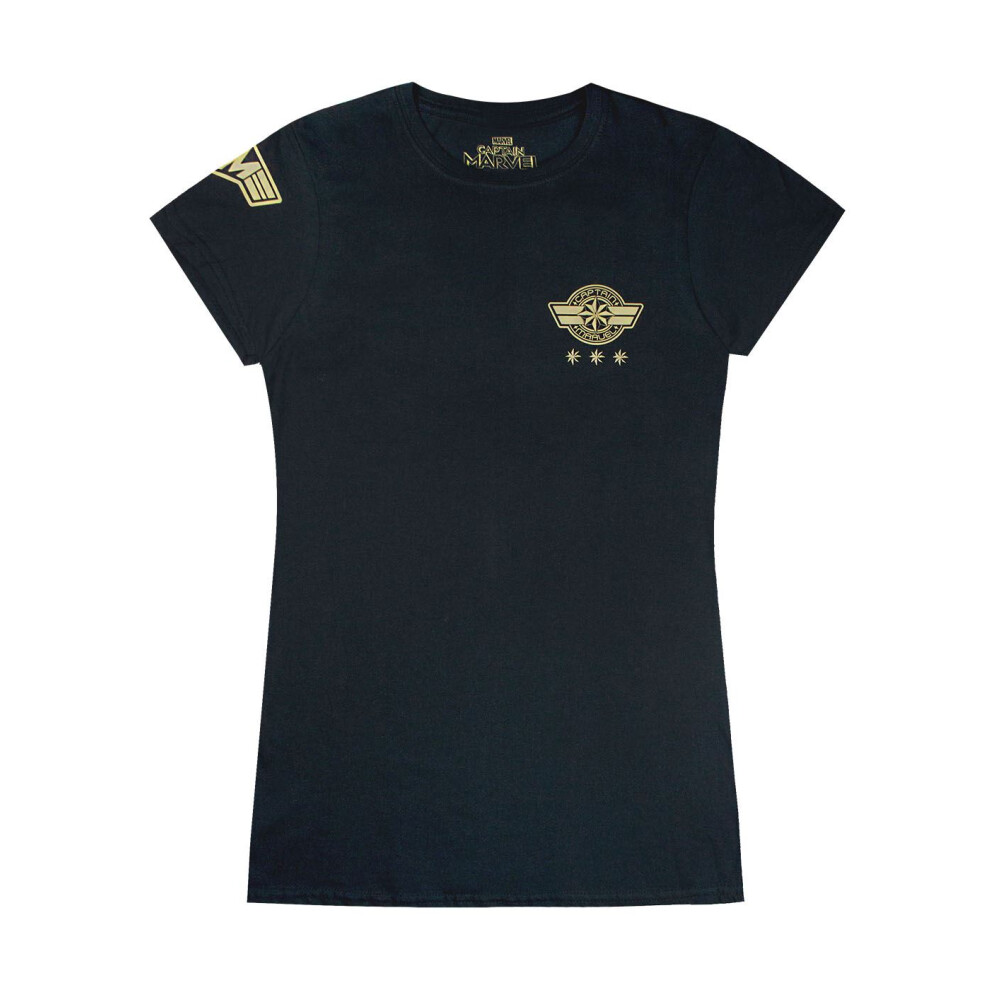 Marvel (Small) Short Sleeved T-Shirt (Womens Black)