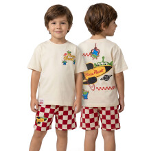 (4-5 Years) Disney Toy Story T-Shirt and Shorts Set (Boys Beige)