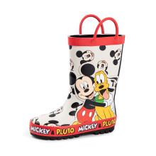 (5 UK Child) Disney Mickey Mouse Wellington Boots with Handles (Boys Multicoloured)