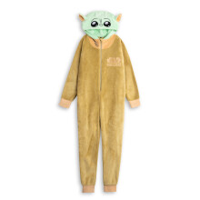 (7-8 Years) Star Wars The Mandalorian Onesie (Unisex Kids Green)