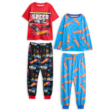 (11-12 Years) Hot Wheels Multi-Pack of 2 Long Leg Pyjama Set (Boys Multicoloured)