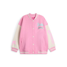 (6-7 Years) Barbie Varsity Jacket (Girls Pink)