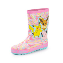 (3 UK Child) Pokemon Wellington Boots without Handles (Girls Pink)