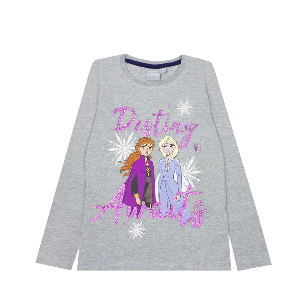Disney (2-3 Years) Frozen Short Sleeved T-Shirt (Girls Grey)