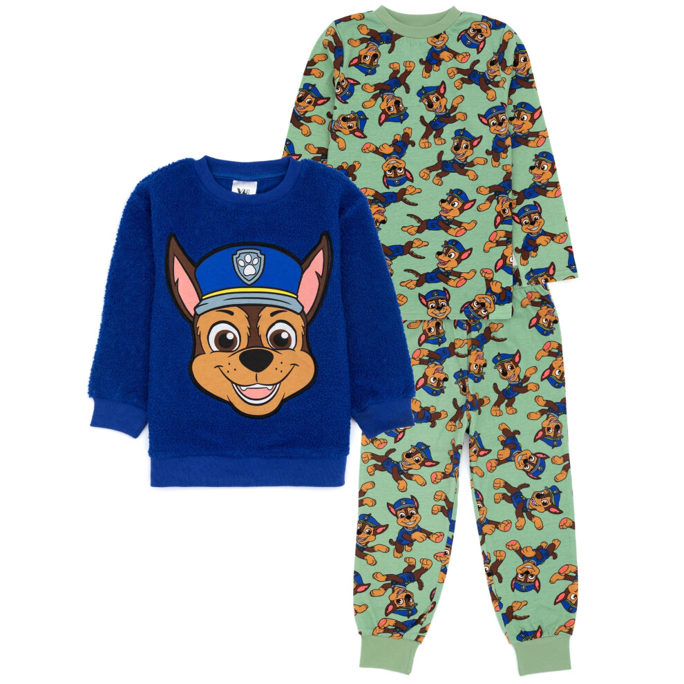 Paw Patrol (6-7 Years) Long Sleeve Long Leg Pyjama Set (Boys Green)