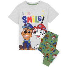 (5-6 Years) Paw Patrol Short Sleeve Long Leg Pyjama Set (Boys Grey)