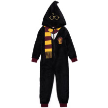 (7-8 Years) Harry Potter Onesie (Unisex Kids Black)