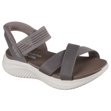 (5 UK, Dark Taupe Textile) Skechers Womens Ultra Flex 3.0 Never Better Sandals