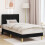 VidaXL vidaXL Bed Frame with Headboard Black 90 x 190 cm Fabric 1