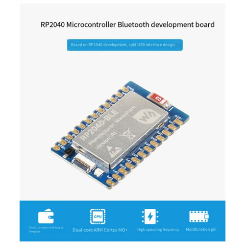 Waveshare RP2040-BLE Microcontroller  Development Board Dual-Mode  5.1 FPC 8PIN Port Multi-Function GPIO Pin 2