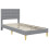 VidaXL vidaXL Bed Frame with Headboard Light Grey 90 x 190 cm Fabric 5