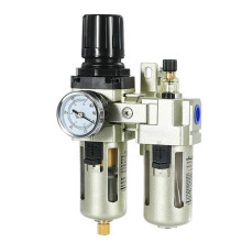 1 Pz AC4010-04 Regolatore di Pressione 'Aria Compressa In Lega di Alluminio Filtro 'Acqua con Trappola per L'Umidità da 3/8 Pollici con