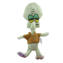 (Squidward Tentacles-40cm)Bob Esponja Calça Quadrada Desenho Animado Brinquedo de Pelúcia Animação Boneca Macia de Pelúcia Presente