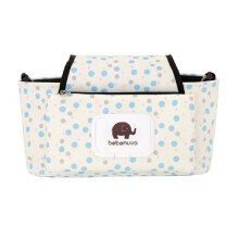 (Blue Polka Dot)Baby Stroller Hanging Bag Large Capacity Stroller Accessories Child Storage