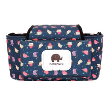 (Dark Blue)Baby Stroller Hanging Bag Large Capacity Stroller Accessories Child Storage