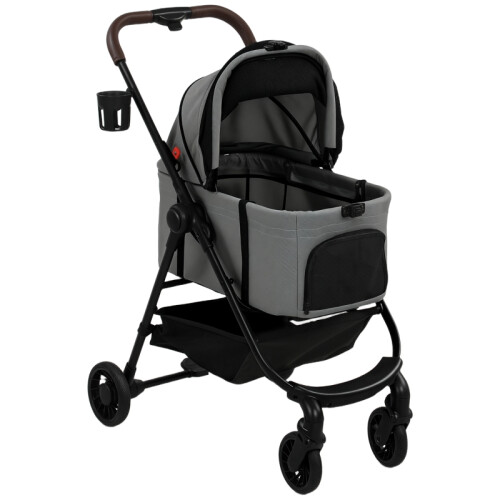 3-in-1 Foldable Dog Stroller with Carrier & Basket