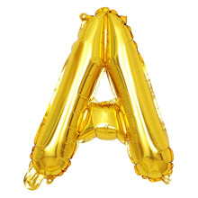 Ensemble de ballons Poaug Party en solde - Ballons lettres dorées - Décorations de mariage et d'anniversaire - Bannière - Ballons lettres dorées A