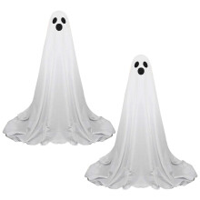 Décorations d'Halloween extérieures avec guirlandes lumineuses, fonctionnant sur piles, faciles à assembler pour porche et jardin.