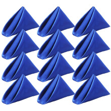 Begine Stoffservietten, 12 Stück – Polyester-Satin, für Bankette, Hochzeiten, Hoteldekoration, Platzsets passend zu Tischdekorationen