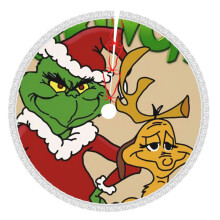 Jupe de sapin de Noël Grin-Ch 91 cm (36 pouces), tapis de sapin pour les fêtes d'hiver, jupe de sapin pour décorations de Noël rustiques