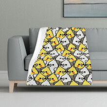Manta estampada multicolorida, super macia, de flanela, leve e fofa, para cama. Muitos pássaros! - Esquadrão da Calopsita