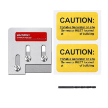 Generatorspärrsats för D QO- eller Homeline 150- eller 200 Amp-paneler. 3,8 mm avstånd mellan huvud- och generatorbrytare.