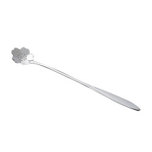 Hariumiu Lepel met lange steel, fijne textuur, roestvrijstalen menglepel voor koffie en andere dranken - Zilver, Kersenbloesem