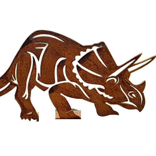 Metalen dinosaurus paaltopper voor hek, E 1