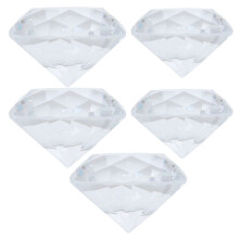 Lot de 5 pièces de manucure diamantée, accessoires photo pour mains, décoration, faux cœur décoratif, gros cristal, Miss