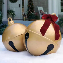 Boule de Noël gonflable de 60 cm (23,6 pouces), boule décorée en PVC pour l'extérieur, décoration de sapin de Noël, cadeau idéal pour les