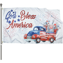 Drapeau Probsin « Que Dieu bénisse l'Amérique » 90 x 150 cm, bannière patriotique du 4 juillet, décoration extérieure pour la fête de