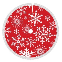 Jupe de sapin de Noël « Joyeux Noël » de 122 cm (48 pouces), tapis de sapin pour les fêtes d'hiver, jupe de sapin pour décorations de Noël