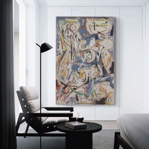 Impressão abstrata de Jackson Pollock, pôster em tela de 60x90cm (24x36 polegadas), decoração para casa, presente. 2