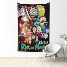 Rick és Morty Anima gobelin poszter hálószoba szoba díszített fali dekoráció tizenéves fiúknak kollégiumi nappali