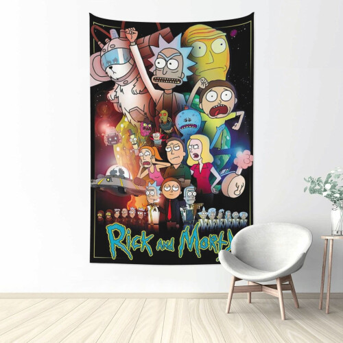 Αφίσα ταπετσαρίας Rick and Morty Anima με διακόσμηση τοίχου για υπνοδωμάτιο και φοιτητικό