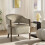 Upholstered Tub Accent Chair, Light Brown 2