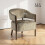 Upholstered Tub Accent Chair, Light Brown 3