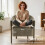 Upholstered Tub Accent Chair, Light Brown 4