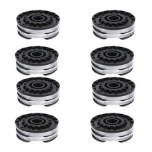 Trimmer-Spulen 8er-Pack, kompatibel mit Parkside PRTA 20-LI Serie, ABS+Nylon Schwarz Ersatzspulen