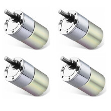 4 motori a ingranaggi DC12V30RPM ad alta coppia, mini motori elettrici con riduttore di velocità, albero di uscita eccentrico da 37 mm