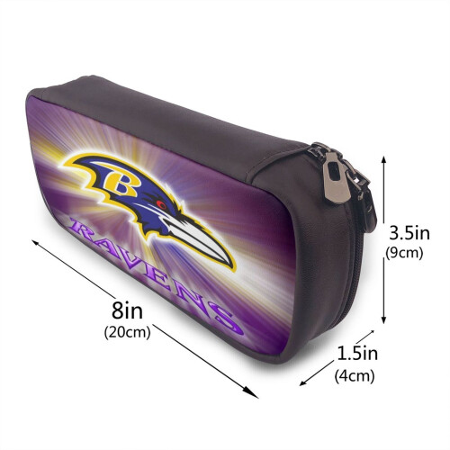 Δερμάτινη θήκη μολυβιών Ravens για αγόρια και κορίτσια, θήκη μολυβιών μεγάλης 2