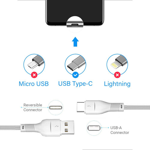 Καλώδιο φόρτισης USB τύπου C 10FT+6FT μακρύ καλώδιο φόρτισης για συμβατότητα με Samsung 2