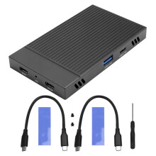 Kiintolevykotelo M.2NVMe kaksipaikkainen kiintolevykotelo Gen2 10Gbps HUB -telakointiasema Kiintolevylisävarusteet