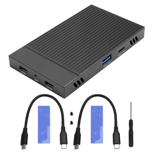 Θήκη σκληρού δίσκου M.2NVMe Dual Bay HDD Enclosure Σταθμός σύνδεσης HUB 10Gbps Gen2 Αξεσουάρ σκληρού