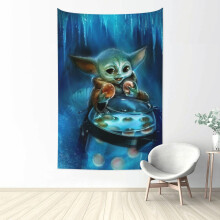 Yoda gobelin, nagyméretű fali dekoráció nappaliba, hálószobába, kollégiumi szobába, poszterek, hátterek otthoni dekorációként fiúknak,