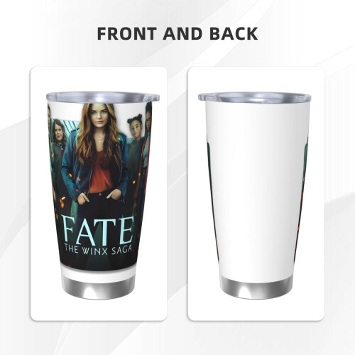 Fate The Winx Saga 20oz Tumbler, Κούπα ταξιδιού καφέ από ανοξείδωτο ατσάλι με μόνωση κενού, 2