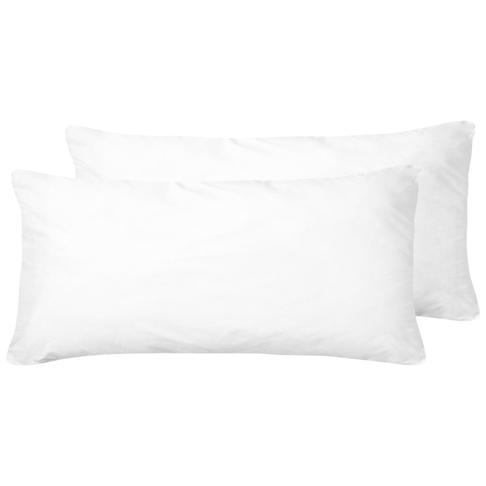 Photos - Pillow Beliani Set of 2 Bed  ERRIGAL High Microfibre 40 x 80 cm White 