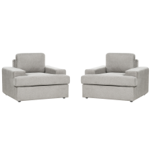 Set of 2 Armchairs ALLA Fabric Light Grey
