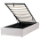 Beliani Ottoman Bed without Headboard DINAN Fabric Light Grey 90 x 200 cm (EU Single) 1