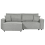 Beliani Corner Sofa Bed 3 Seater KARILA Fabric Grey with Storage Right Hand 1